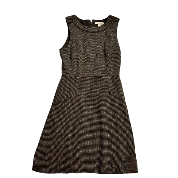 370- White House Black Market Sleeveless Dress sz 6 lined patterned - Picture 1 of 9